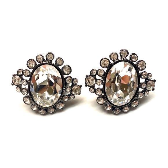 Givenchy Rhinestone Clip-on Earrings - Picture 5 of 8